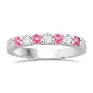 WHITE GOLD TOURMALINE & DIAMOND BAND M5462
