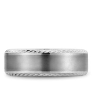 MEN'S WHITE GOLD AND TANTALUM BAND RYL-199TW75-M10