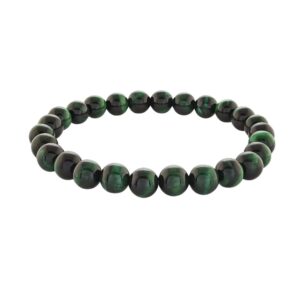 GREEN TIGER EYE BEAD BRACELET BB-200-M