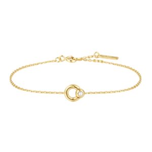 ANIA HAIE GOLD HOOP FRESHWATER PEARL BRACELET B058-03G