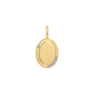 ANIA HAIE GOLD OVAL CHARM NC048-16G