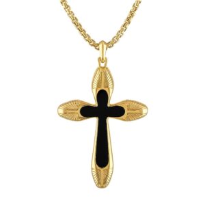 BULOVA CROSS PENDANT NECKLACE BVP1018-YSBA