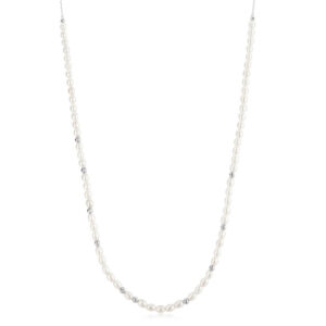 ANIA HAIE SILVER FRESHWATER PEARL AND WHITE CUBIC ZIRCONIA NECKLACE N058-06H