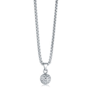 ITALGEM STEEL GOLF BALL NECKLACE SP425