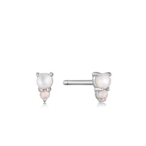 ANIA HAIE SILVER MOP AND KYOTO OPAL STUD EARRINGS E034-02H