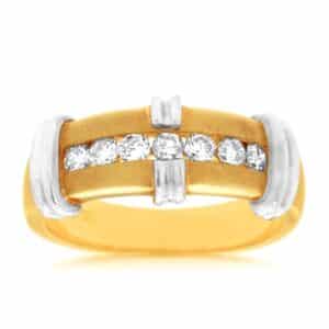 YELLOW GOLD HIS & HERS DIAMOND RING 2636G