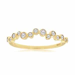 YELLOW GOLD DIAMOND WEDDING BAND C8163D