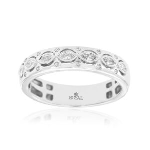 WHITE GOLD DIAMOND WEDDING BAND WH3285D