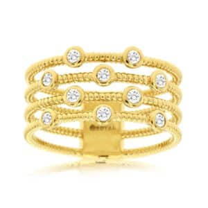 YELLOW GOLD DIAMOND WEDDING BAND C8166D