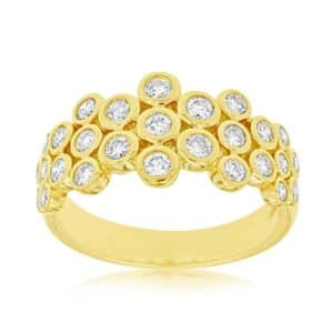 YELLOW GOLD DIAMOND RING C8005D
