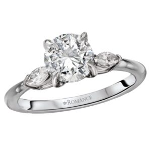 WHITE GOLD DIAMOND SEMI-MOUNT 160130-RD100