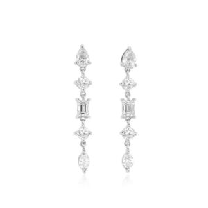 WHITE GOLD DIAMOND DROP EARRINGS WH2450D