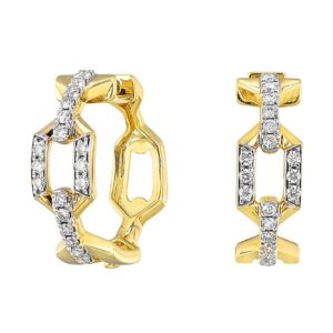 YELLOW GOLD DIAMOND EARRINGS ER11206-4YC