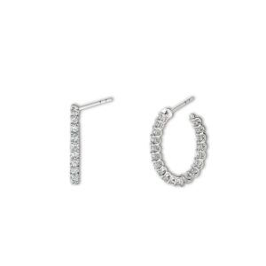 HEARTS ON FIRE SIGNATURE OVAL HOOP - SMALL HOOPSIGIO00878W