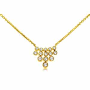 YELLOW GOLD DIAMOND NECKLACE C8167D