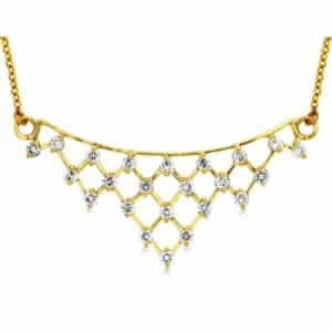YELLOW GOLD DIAMOND NECKLACE C8011D