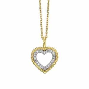 YELLOW GOLD DIAMOND PENDANT PD10998-4YB