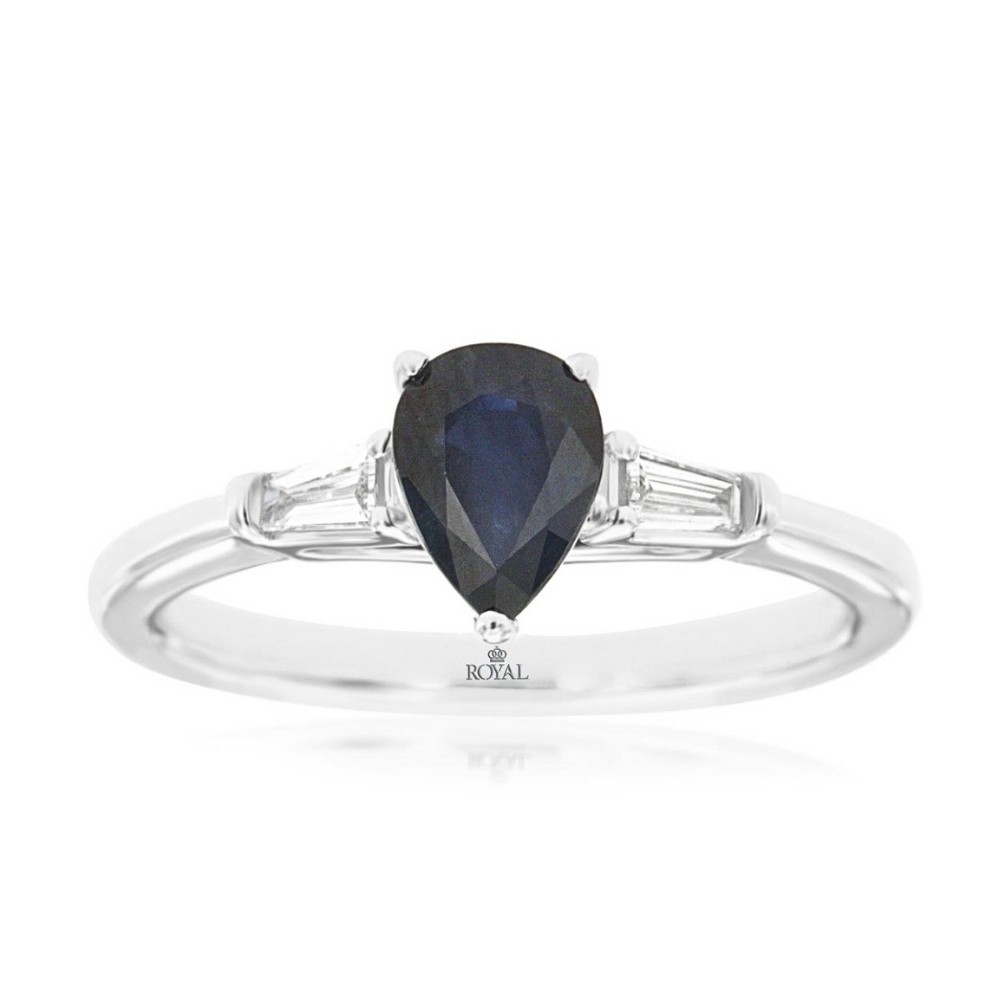WHITE GOLD SAPPHIRE & DIAMOND RING WH2618S