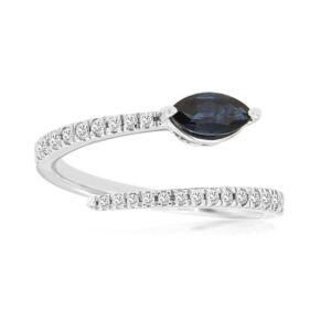 WHITE GOLD SAPPHIRE & DIAMOND RING WH2336S