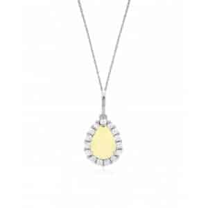 WHITE GOLD OPAL & DIAMOND PENDANT WP3826F