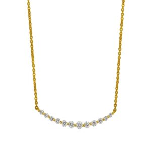 YELLOW GOLD DIAMOND NECKLACE C8569D