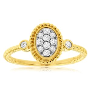 YELLOW GOLD DIAMOND RING C9904D