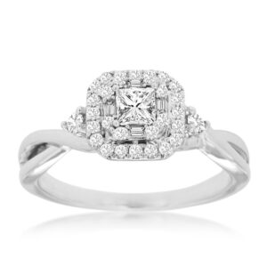 WHITE GOLD DIAMOND ENGAGEMENT RING WC8445D