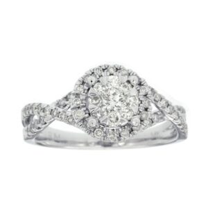 WHITE GOLD DIAMOND ENGAGEMENT RING WC6601D