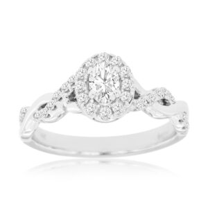 WHITE GOLD DIAMOND ENGAGEMENT RING WC9080D