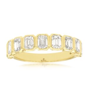 YELLOW GOLD DIAMOND WEDDING BAND H1716D
