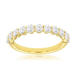 YELLOW GOLD DIAMOND WEDDING BAND C9049D