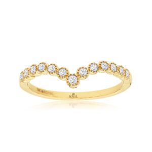 YELLOW GOLD DIAMOND CONTOUR RING H1733D
