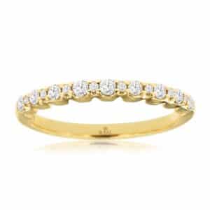 YELLOW GOLD DIAMOND WEDDING BAND H2554D