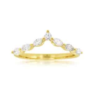 YELLOW GOLD DIAMOND RING H2992D