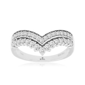 WHITE GOLD DIAMOND CONTOUR RING WH1875D