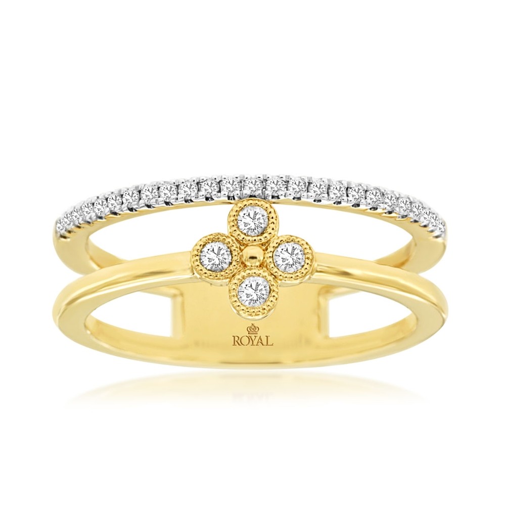 YELLOW GOLD DIAMOND RING H1835D