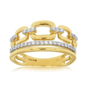 YELLOW GOLD DIAMOND RING C8575D