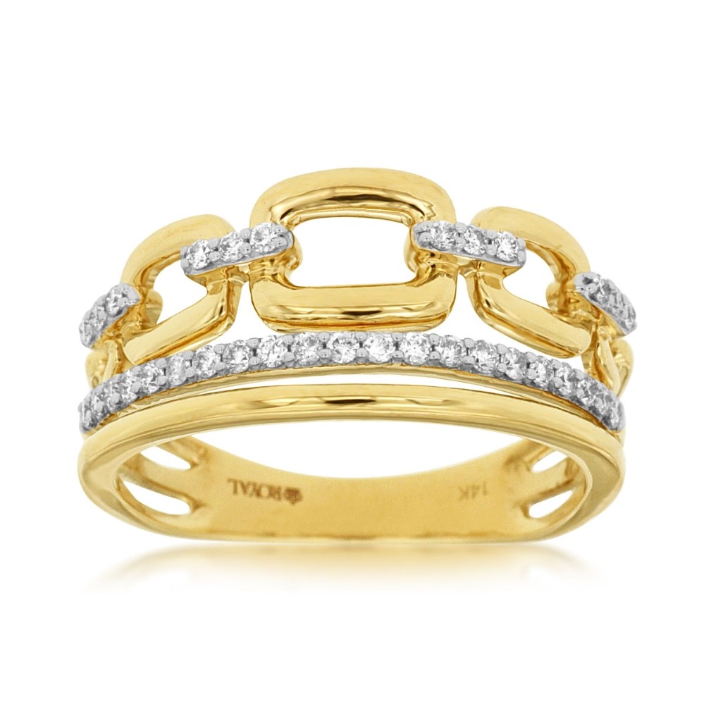 YELLOW GOLD DIAMOND RING C8575D