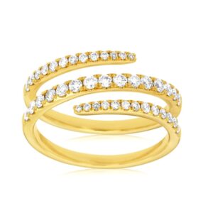 YELLOW GOLD DIAMOND RING C8090D