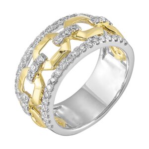 WHITE & YELLOW GOLD DIAMOND RING RG15498-4YWC