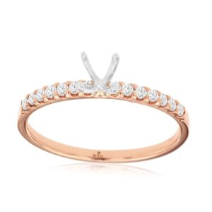 ROSE GOLD DIAMOND SEMI-MOUNT PR3882S