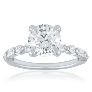 WHITE GOLD DIAMOND SEMI-MOUNT 900082A