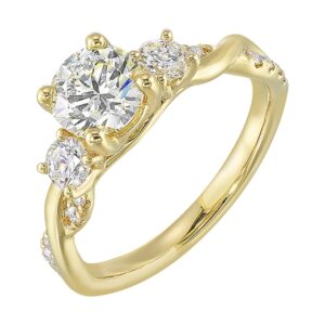 YELLOW GOLD DIAMOND SEMI-MOUNT W0412RN100SM-4YWB