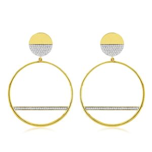 YELLOW GOLD DIAMOND EARRINGS C8987D
