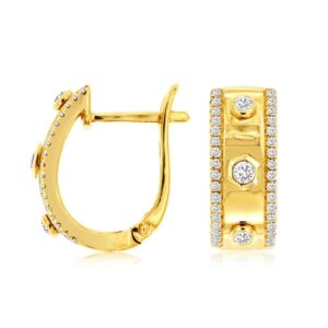 YELLOW GOLD DIAMOND EARRINGS H1410D