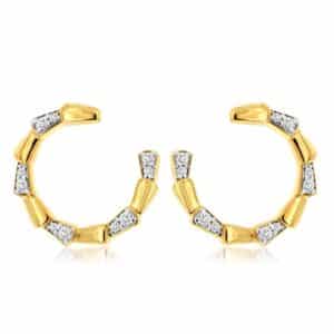YELLOW GOLD DIAMOND EARRINGS H1415D