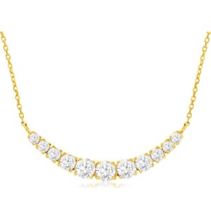 YELLOW GOLD DIAMOND NECKLACE C9804D