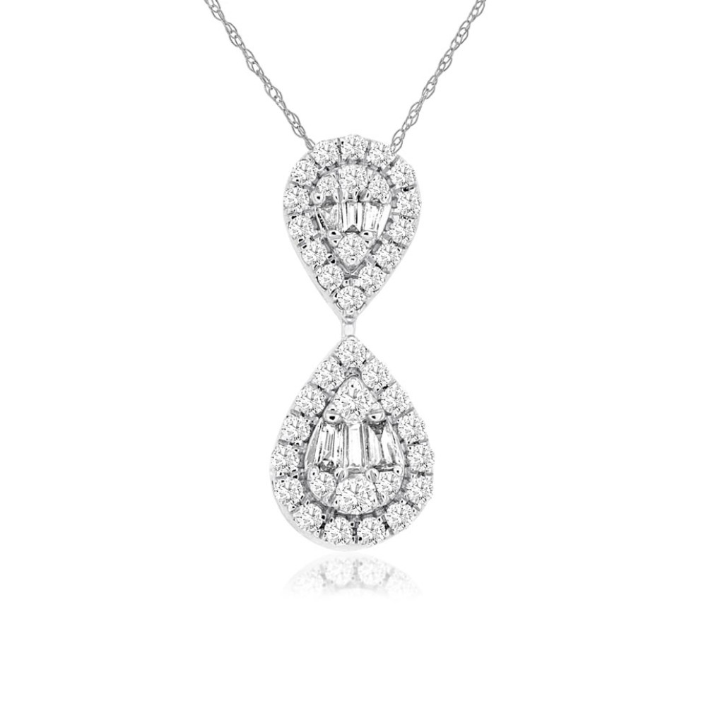 WHITE GOLD DIAMOND PENDANT WC9677D