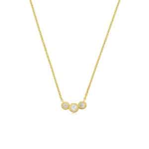 YELLOW GOLD DIAMOND NECKLACE H3319D