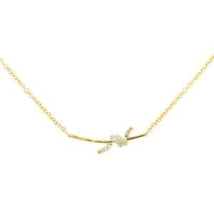 YELLOW GOLD DIAMOND NECKLACE H3447D